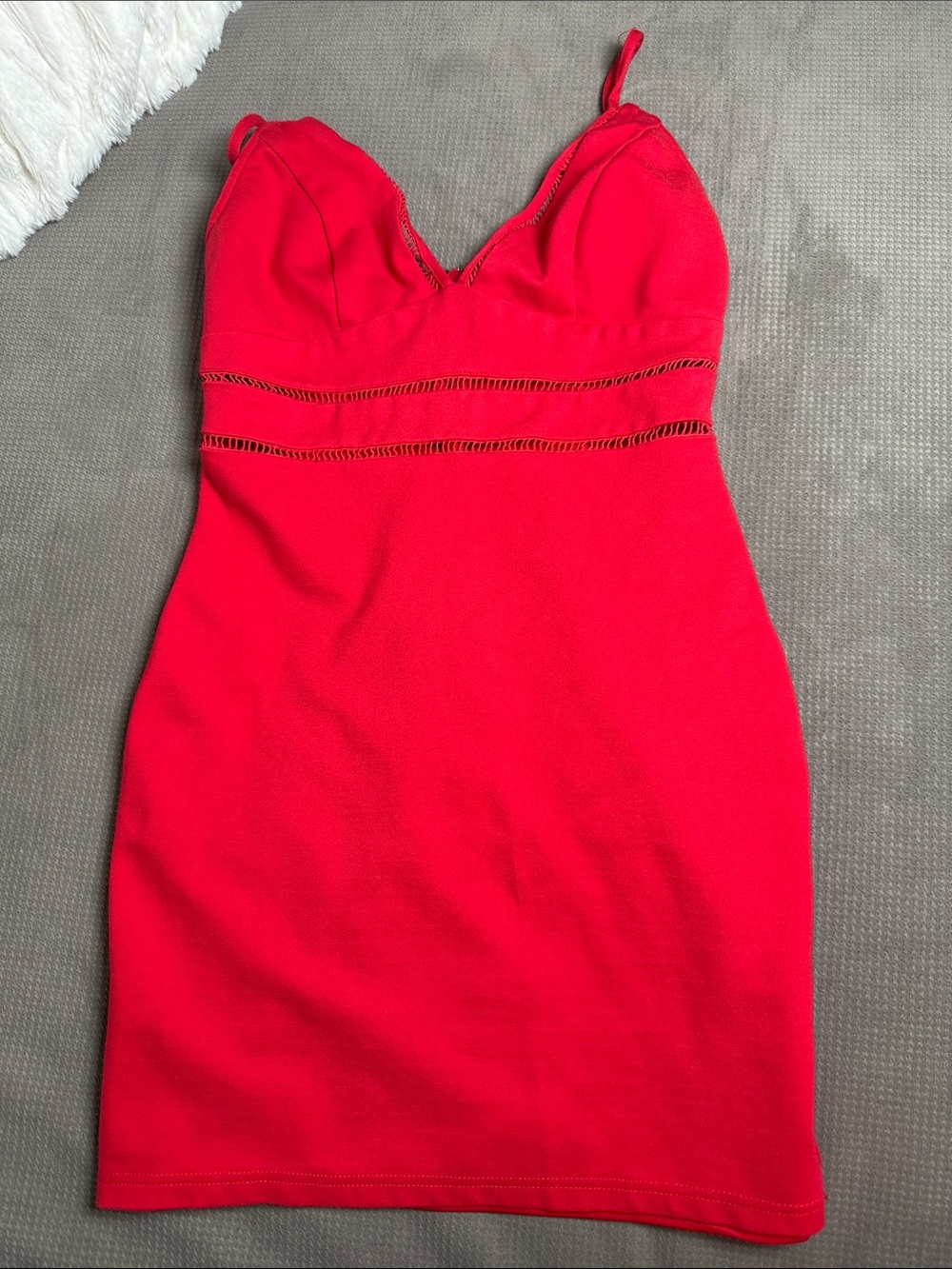 Lulu's Red Spaghetti-Strap Bodycon Mini Dress